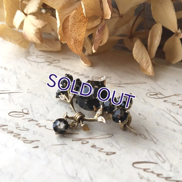 画像5: 銀製ベルリンガラスの花のブローチ (5)