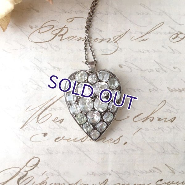 画像2: 銀製 ペーストガラスのハートペンダント (2)