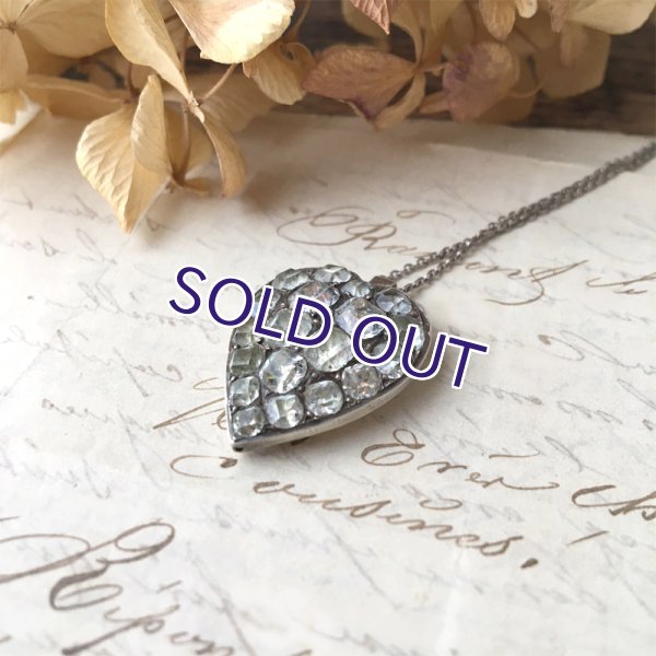 画像5: 銀製 ペーストガラスのハートペンダント (5)