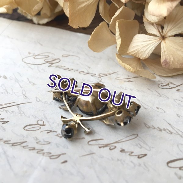 画像7: 銀製ベルリンガラスの花のブローチ (7)