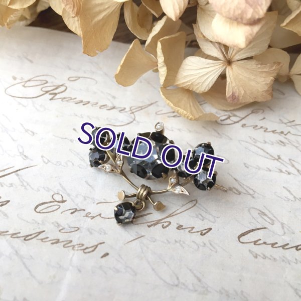 画像2: 銀製ベルリンガラスの花のブローチ (2)