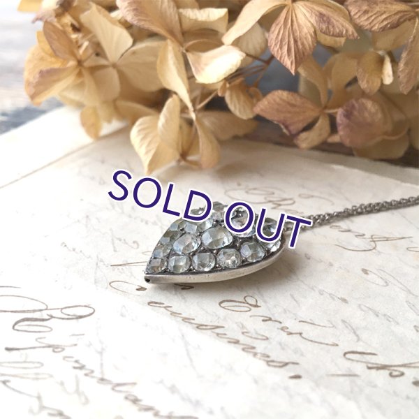 画像4: 銀製 ペーストガラスのハートペンダント (4)