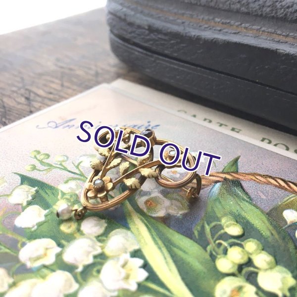 画像4: ORIA 小さな花のゴールドブローチ (4)