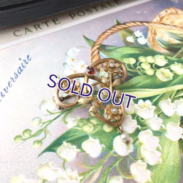 画像6: ORIA 小さな花のゴールドブローチ (6)