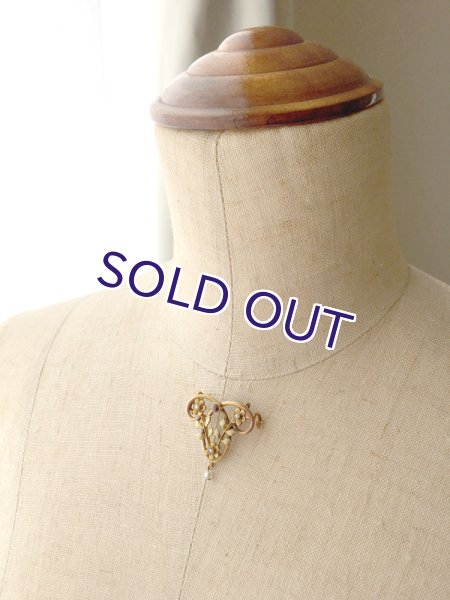 画像10: ORIA 小さな花のゴールドブローチ (10)