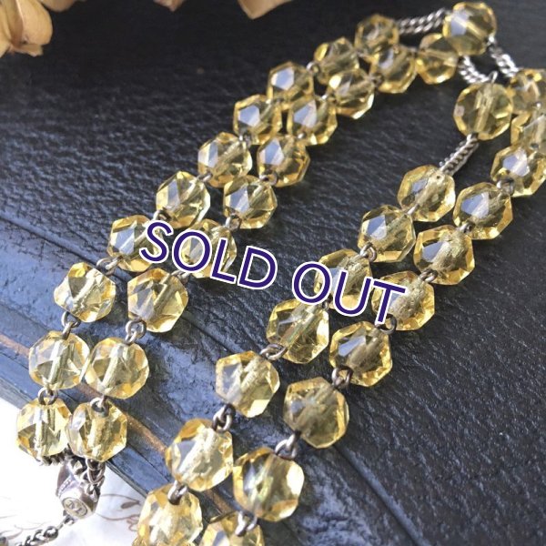 画像7: シトリンガラスのシルバーロザリオ (7)