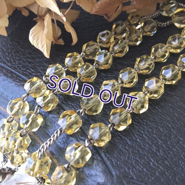 画像6: シトリンガラスのシルバーロザリオ (6)