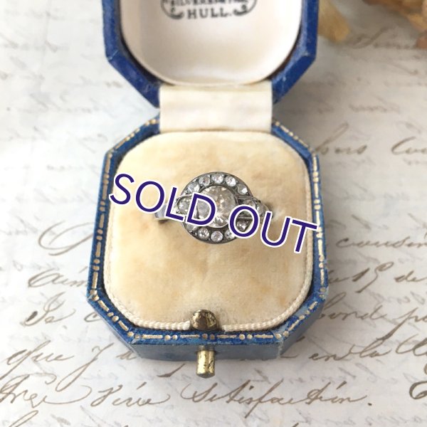 画像3: クリアガラスのアールデコシルバーリング (3)