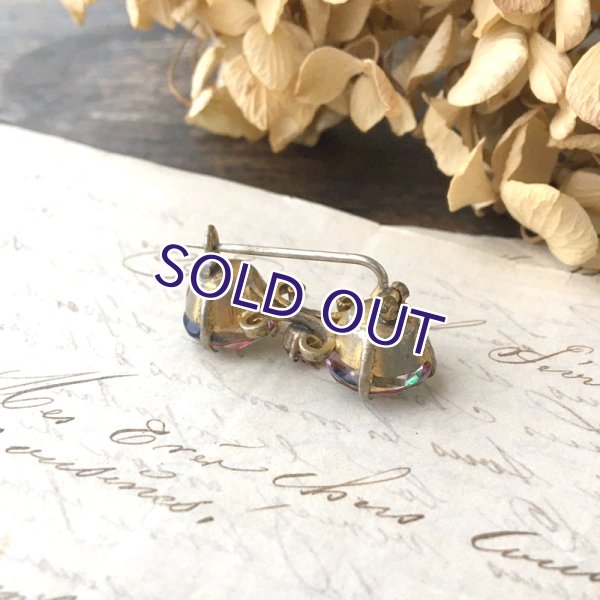 画像6: 初期アイリスガラスの眼鏡型ブローチ (6)