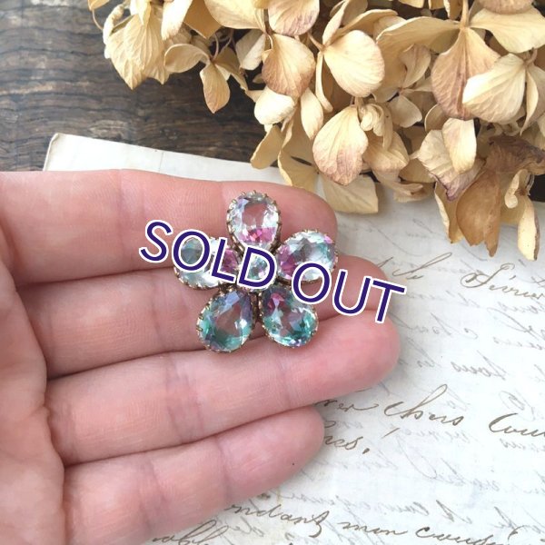 画像9: アイリスガラスのフワラーブローチ (9)