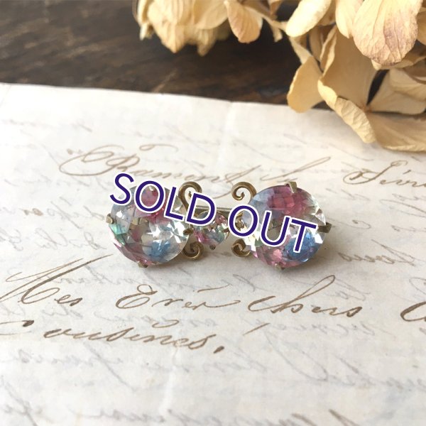 画像2: 初期アイリスガラスの眼鏡型ブローチ (2)