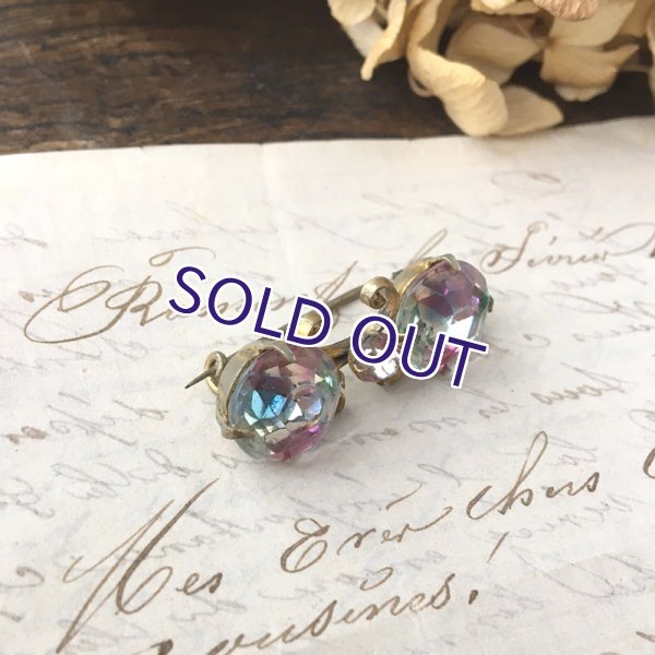 画像4: 初期アイリスガラスの眼鏡型ブローチ (4)