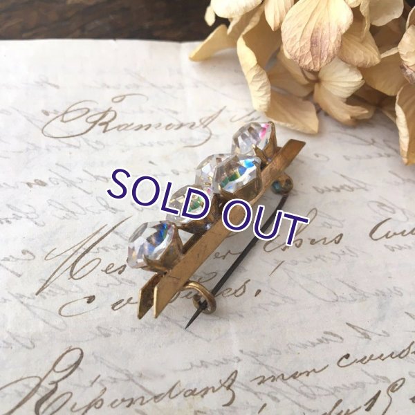 画像9: クローバーアイリスガラスのバーブローチ (9)