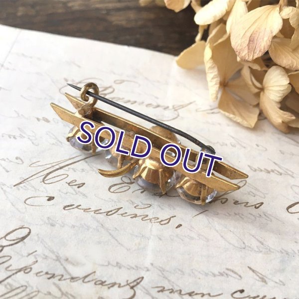 画像10: クローバーアイリスガラスのバーブローチ (10)