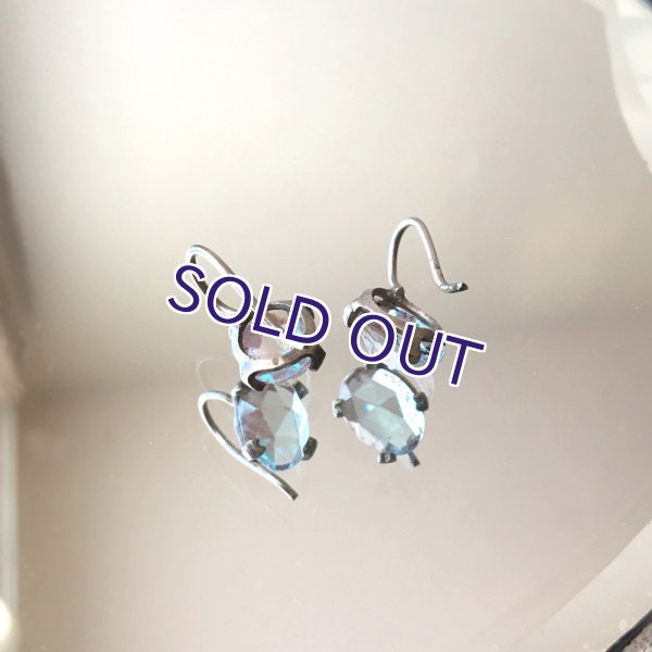 画像2: ローズカットサフィレットのイヤリング (2)