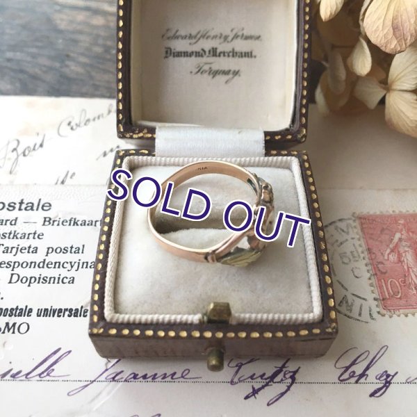 画像8: ORIA パールと花のゴールドリング (8)