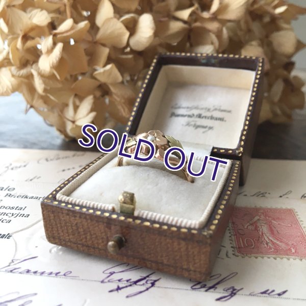 画像5: ORIA パールと花のゴールドリング (5)