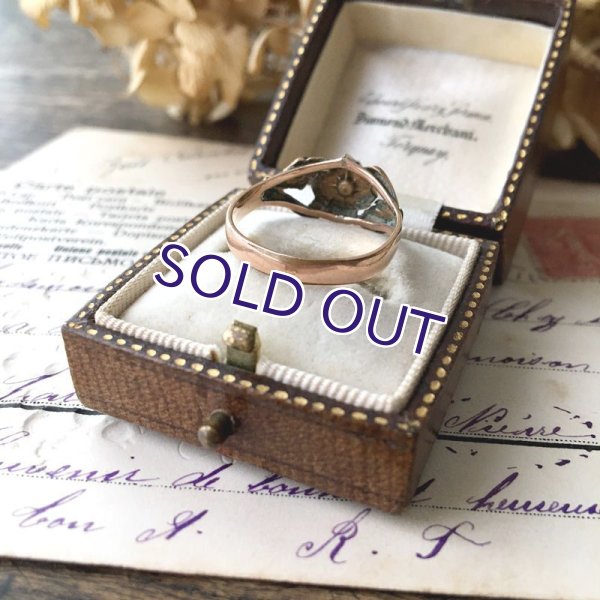 画像9: ORIA パールと花のゴールドリング (9)