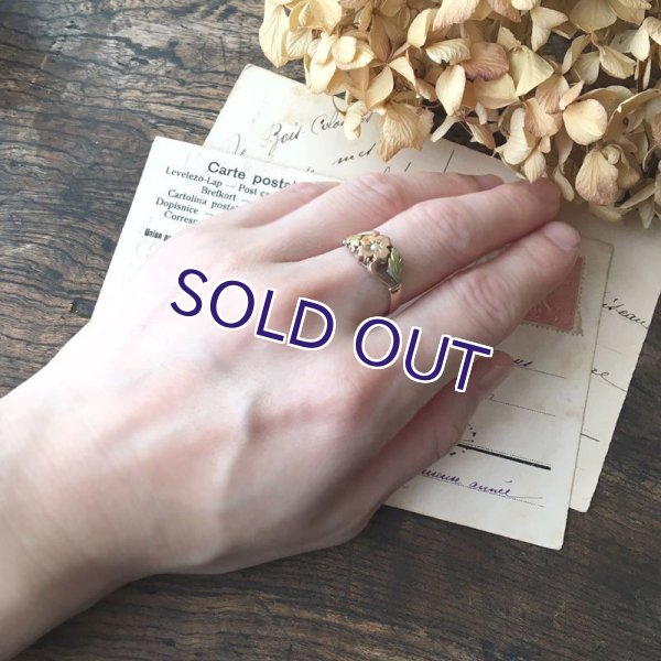 画像11: ORIA パールと花のゴールドリング (11)