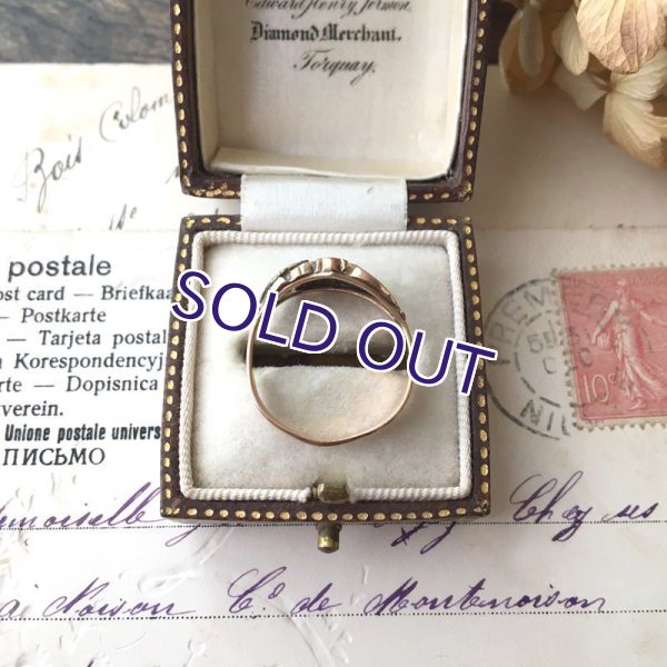 画像7: ORIA パールと花のゴールドリング (7)