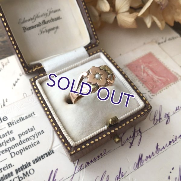 画像3: ORIA パールと花のゴールドリング (3)