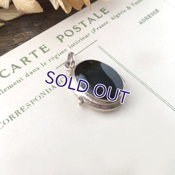 画像5: 銀製 オニキスのロケットペンダント (5)