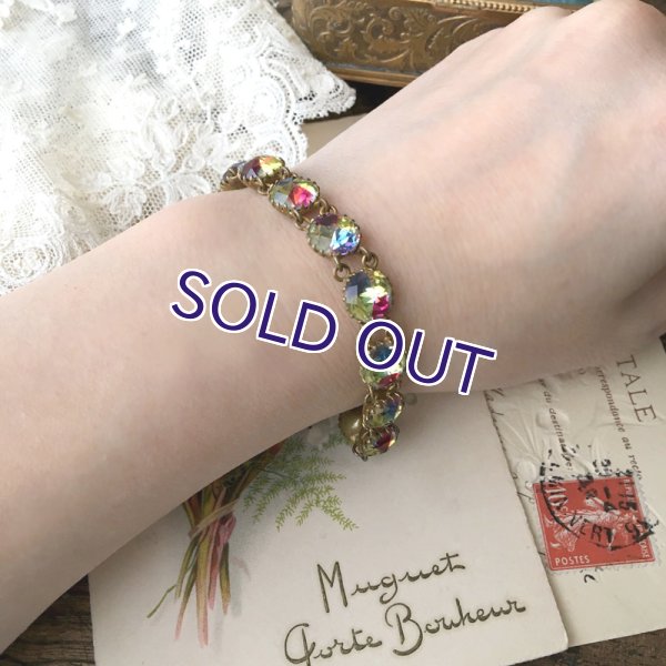 画像11: イエローアイリスガラスのブレスレットJ (11)