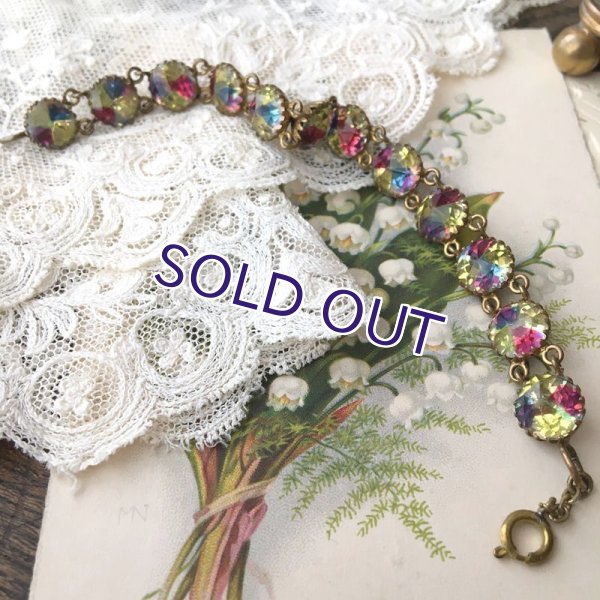 画像10: イエローアイリスガラスのブレスレットJ (10)