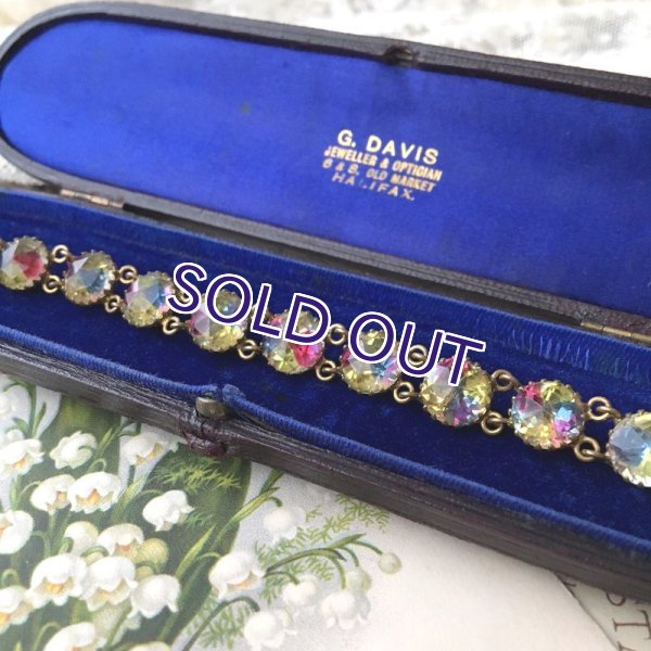 画像9: イエローアイリスガラスのブレスレットJ (9)