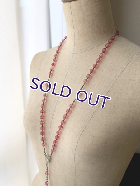 画像10: バイカラーピンクガラスのロザリオ (10)