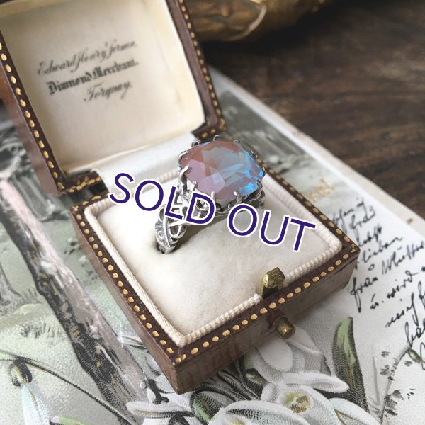 画像5: 大粒クッションカットサフィレットのシルバーリング (5)