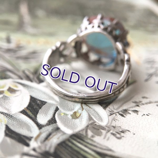 画像10: 大粒クッションカットサフィレットのシルバーリング (10)