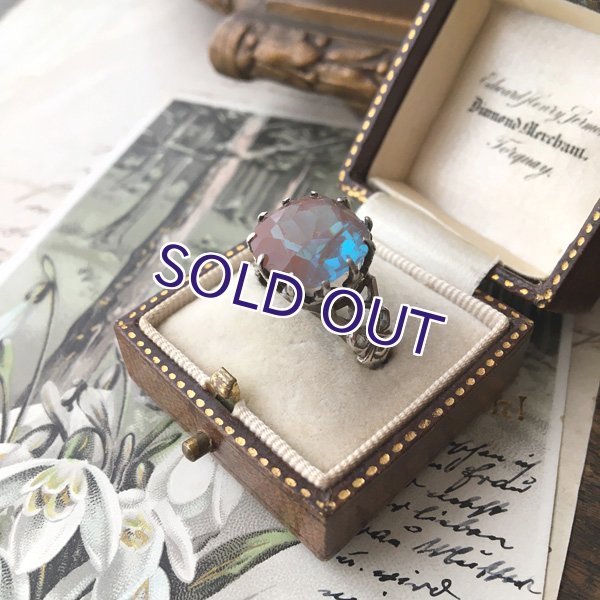 画像3: 大粒クッションカットサフィレットのシルバーリング (3)