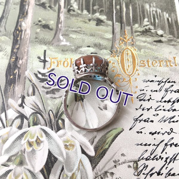 画像6: 大粒クッションカットサフィレットのシルバーリング (6)