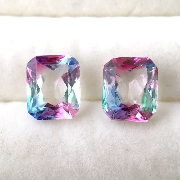 画像2: アイリスガラスルース オクタゴン型 約12mm×10mm (2)