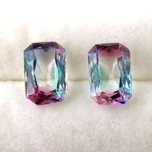 画像2: アイリスガラスルース オクタゴン型 約12mm×8mm (2)