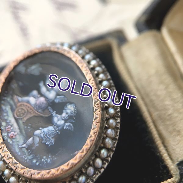 画像6: ふたりの天使のミニアチュールエナメルブローチ (6)