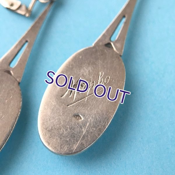 画像6: 銀製 モルフォ蝶のピアス (6)