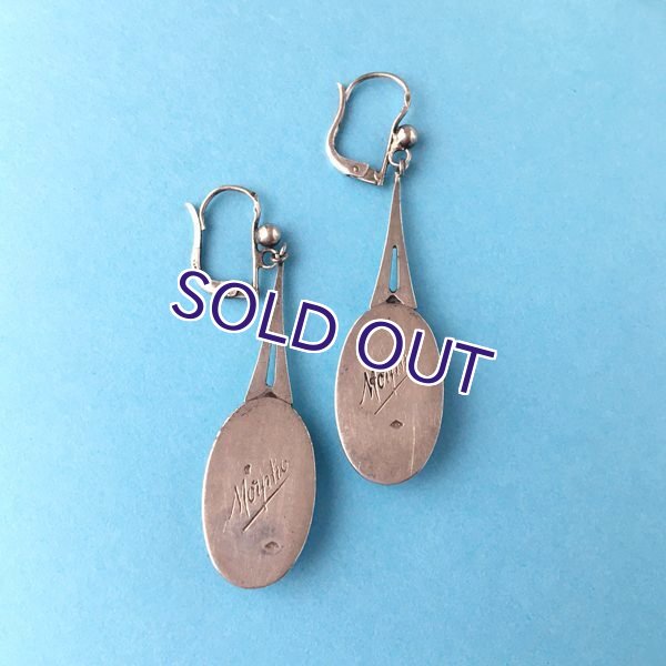 画像4: 銀製 モルフォ蝶のピアス (4)