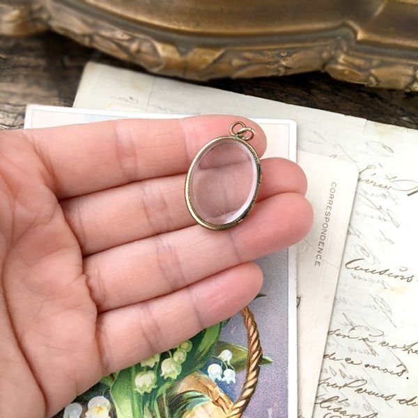 画像11: オーバルガラスのロケットペンダント (11)