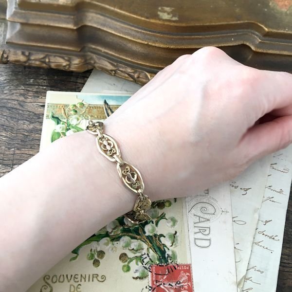 画像10: フィリグリー細工のゴールドブレスレット (10)