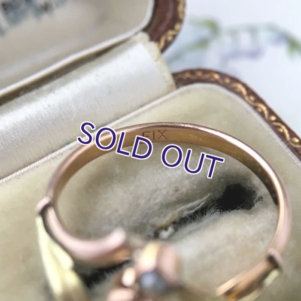 画像8: FIX ルビーガラスとパールのゴールドリング (8)