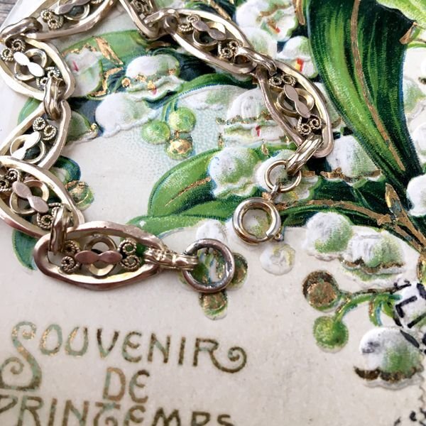 画像5: フィリグリー細工のゴールドブレスレット (5)