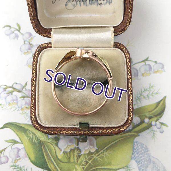 画像5: FIX ルビーガラスとパールのゴールドリング (5)