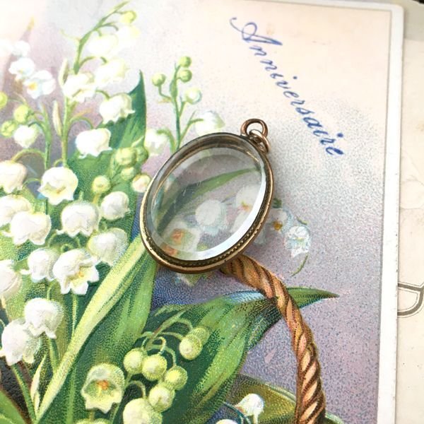 画像2: オーバルガラスのロケットペンダント (2)