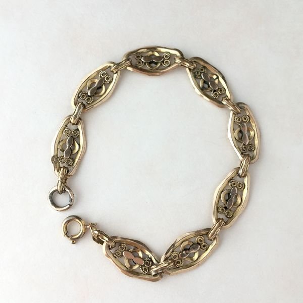 画像3: フィリグリー細工のゴールドブレスレット (3)