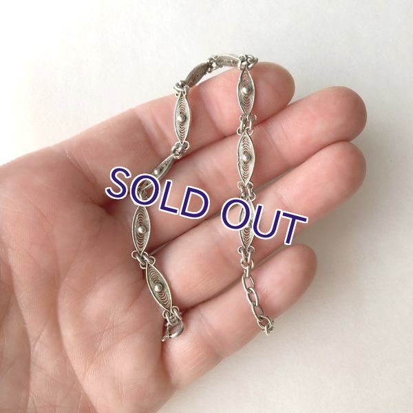 画像7: 銀製 フィリグリー細工のブレスレット (7)