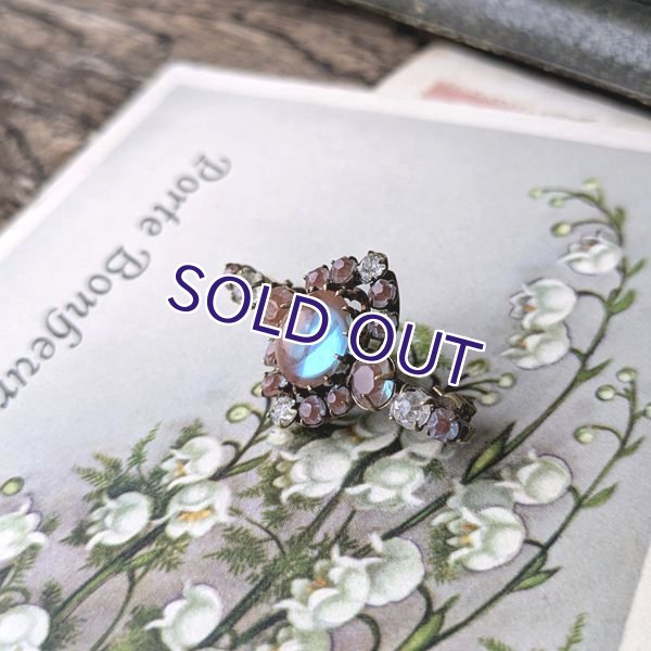 画像7: カボションサフィレットのクラスターブローチ (7)