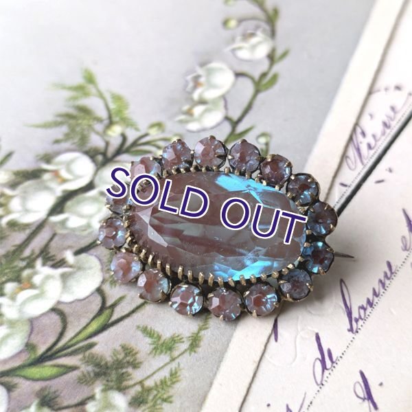 画像2: オーバルサフィレットのデイジーブローチA (2)