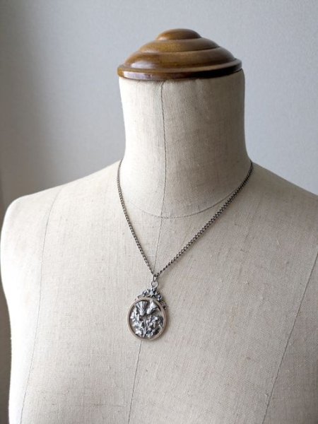 画像11: 銀製 アザミの花のペンダント (11)